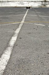 Obraz premium Road white line texture