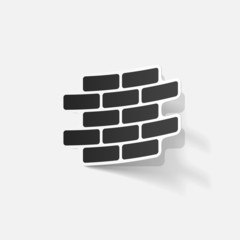 realistic design element: brick, construction