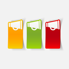 realistic design element: megaphone