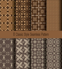 8 Classic Style Seamless Pattern