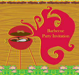 Vintage Barbecue Party Invitation
