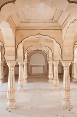 Zelfklevend Fotobehang Vestingwerk archway in the fort amber in india - rajasthan - jaipur
