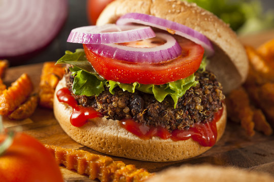 Homemade Healthy Vegetarian Quinoa Burger