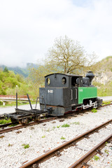 Fototapeta na wymiar Parowa lokomotywa, Dobrun, Bośnia i Hercegowina