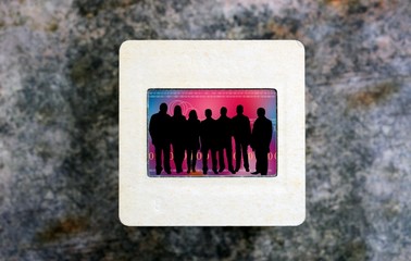 People on slide film