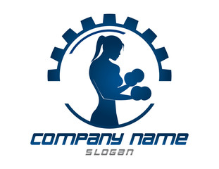 Gym woman logo