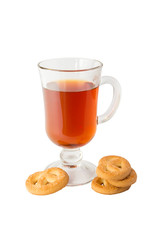 cup of tea with cookies