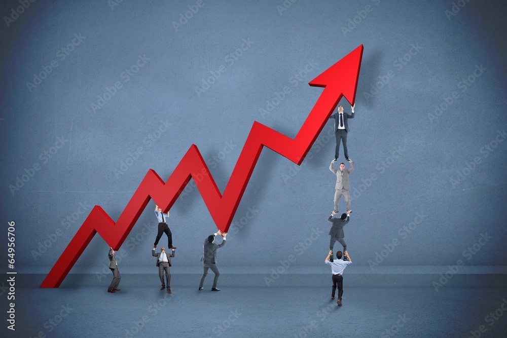Poster composite image of business teamwork