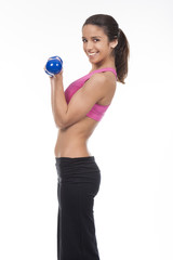 Naklejka premium young woman working out