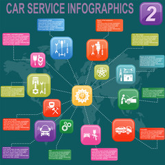 Car service, repair Infographics