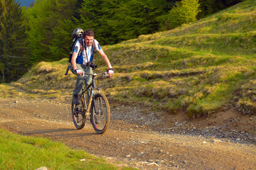 Fototapeta premium mountain biker