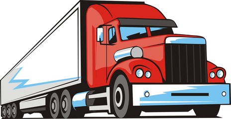 heavy truck for a international cargo transportation