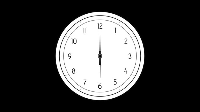Five animated clocks with transparency