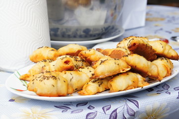 Salt baked goods on platter