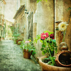 Fototapety  charming courtyards, retro styled picture