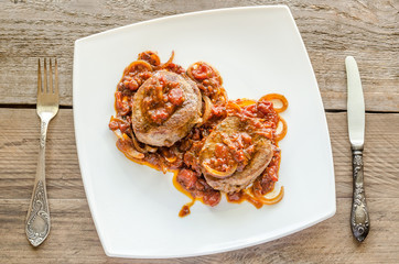 Angus Beef Steaks With Roasted Tomato Sauce