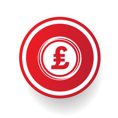 Pounds button,vector