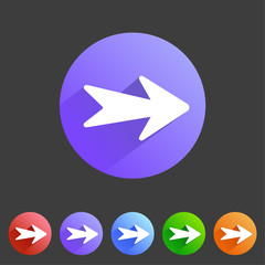 Flat arrow icons
