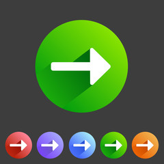 Flat arrow icons