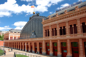 Naklejka premium Atocha Railway Station in Madrid