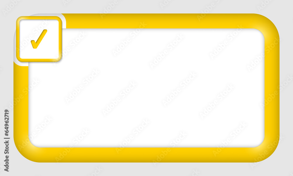 Poster vector frame for text insertion with check box