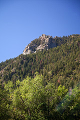 View on Highway in fall to Cheyenne Mountain