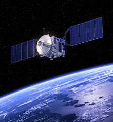 Satellite Orbiting Earth © 3dsculptor