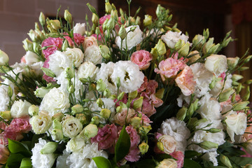 The splendid , large bunch of roses