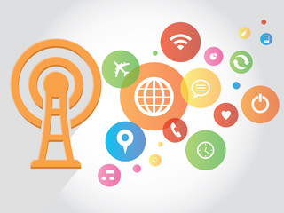 Communication concept,colorful version,vector