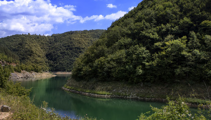 Fototapeta na wymiar lake in the mountain