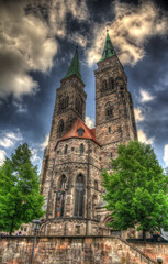 Fototapeta premium St. Sebaldus Church in Nuremberg. HDR image