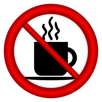 No Coffee Cup Sign