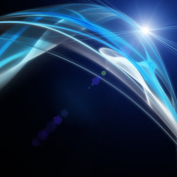 futuristic wave background design with lights