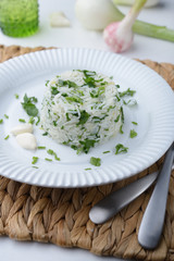 Rice with parsley