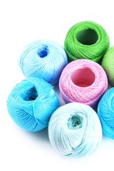 Colorful clews isolated on white