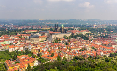 Fototapeta na wymiar View of Prague Castle (Prazsky hrad) - Czech republic