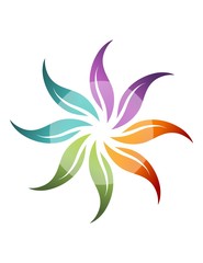 Fototapeta na wymiar flower abstract sun logo natural health icon symbol