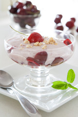 Cherry Yogurt parfait