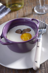 Baked egg with truffle