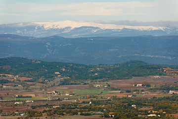 Fototapeta premium Provence landscape view in winter