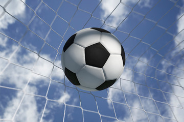 Naklejka premium Fußball im Netz 3