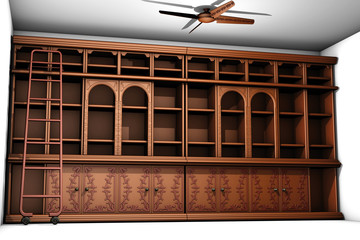 Libreria vuota retro