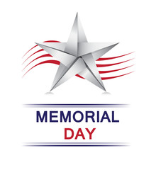 Obraz premium Memorial Day with origami star