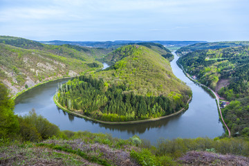 Saar loop at Mettlach, famous view point