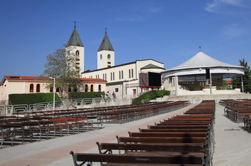 Saint James church of Medjugorje in Herzegovina - obrazy, fototapety, plakaty