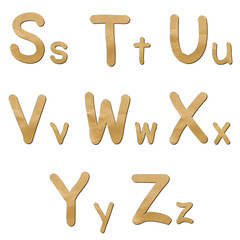 Font letters recycled paper