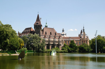 Fototapeta na wymiar Vajdahunyad castle in Budapest