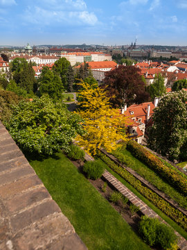 Terraces of gardens under Prague Castle