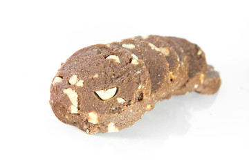 Chocolate and peanut cookies