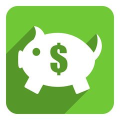 piggy bank flat icon